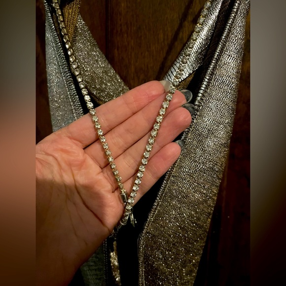 Sexy Backless Silver Mini Dress - Picture 3 of 12